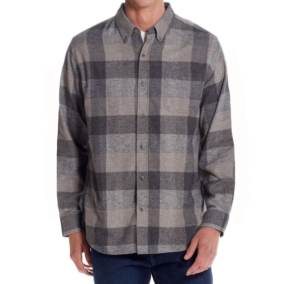 Weatherproof Other - Weatherproof Vintage grey plaid long sleeve flannel button down shirt